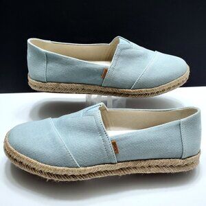 NEW NWOT Toms Alpargata Rope 2.0 Espadrille Pastel Blue Washed Denim Sz: 10